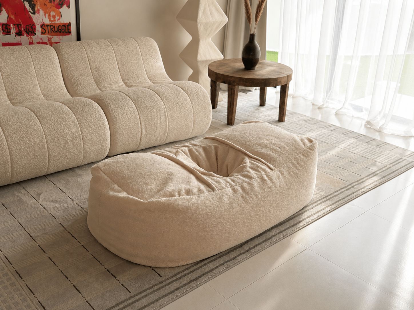 Belly Well Bouclé Pregnancy Bean Bag Cover (Estimated dispatch early August)