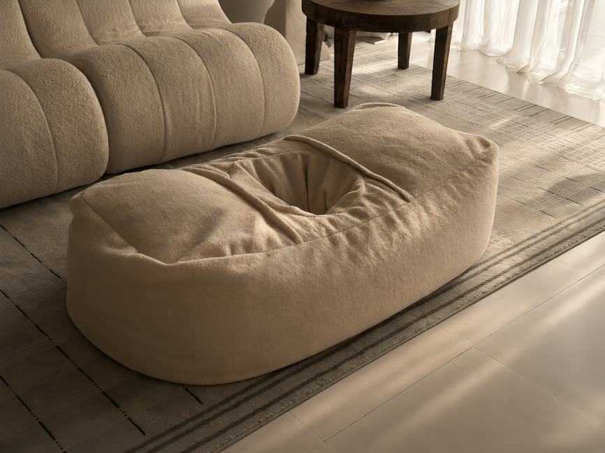 Belly Well Bouclé Pregnancy Bean Bag