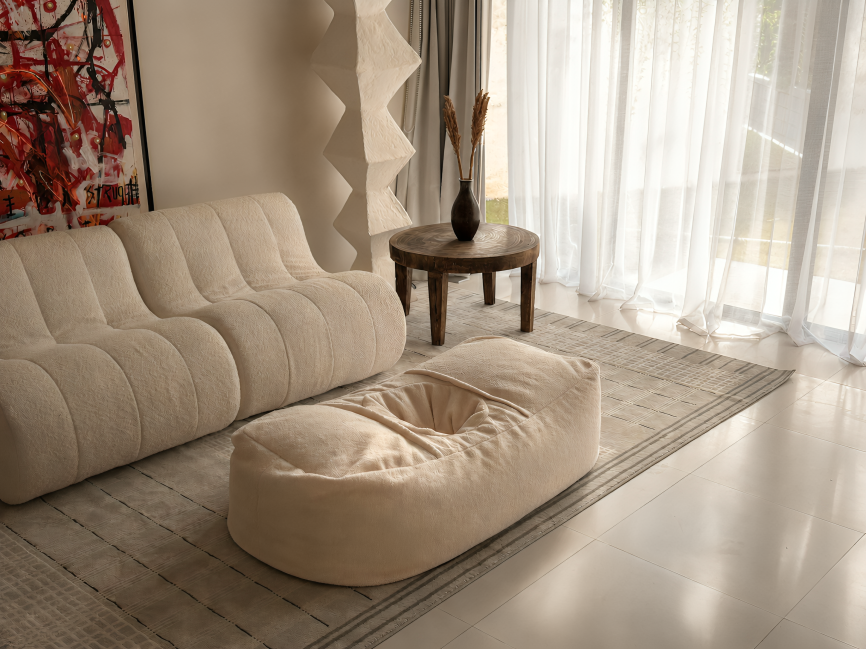 Belly Well Bouclé Pregnancy Bean Bag