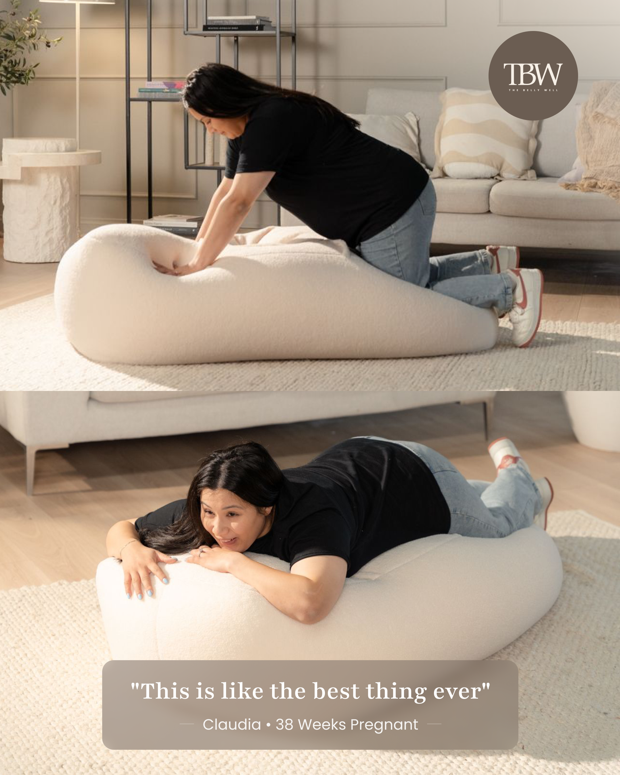 Belly Well Bouclé Pregnancy Bean Bag Cover (Estimated dispatch early August)